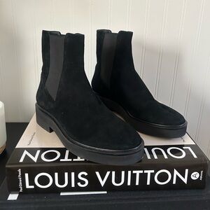 Stuart Weitzman Black Suede Ankle Boots